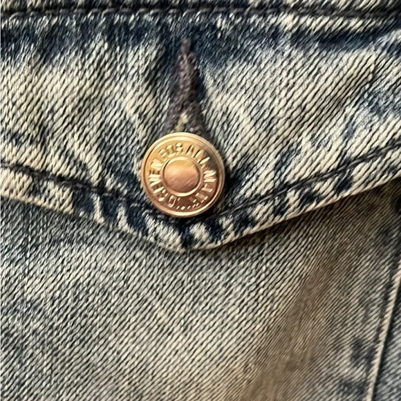 7 For All Mankind Blue Denim Vest Timeless Design - Picture 4 of 5